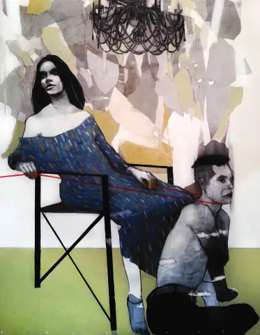 "Çok Öksürüyorum" eseri ERCAN AYÇİÇEK tarafından 2016 yılında 180x140 cm ölçülerinde Tuval üzeri akrilik boya tekniği ile yapılmıştır.