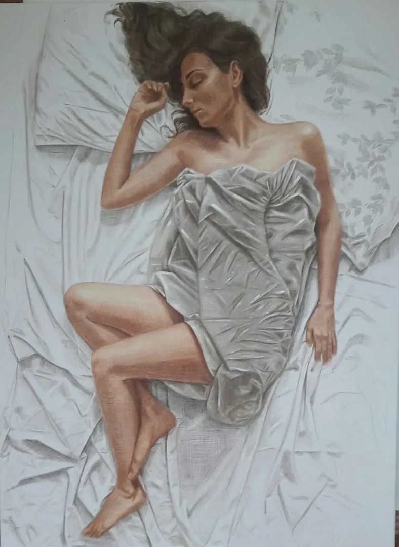 RUGÜL SERBEST — 2016 Bu eser RUGÜL SERBEST tarafından 2016 yılında 120x90 cm ölçülerinde Tuval üzeri yağlı boya tekniği ile yapılmıştır.