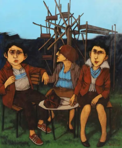 Bu eser ORHAN UMUT tarafından 2016 yılında 140x120 cm ölçülerinde Tuval üzeri akrilik boya tekniği ile yapılmıştır.