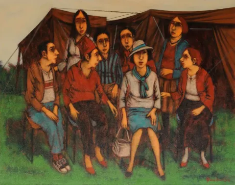 Bu eser ORHAN UMUT tarafından 2016 yılında 60x80 cm ölçülerinde Tuval üzeri akrilik boya tekniği ile yapılmıştır.