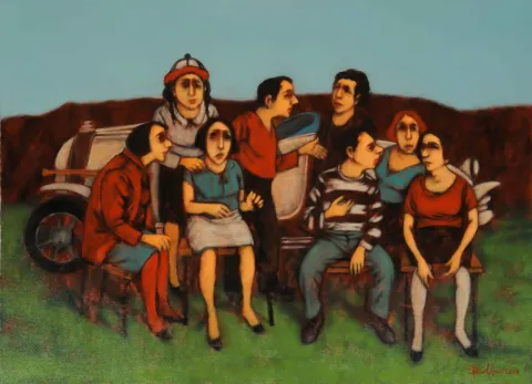 Bu eser ORHAN UMUT tarafından 2016 yılında 60x80 cm ölçülerinde Tuval üzeri akrilik boya tekniği ile yapılmıştır.
