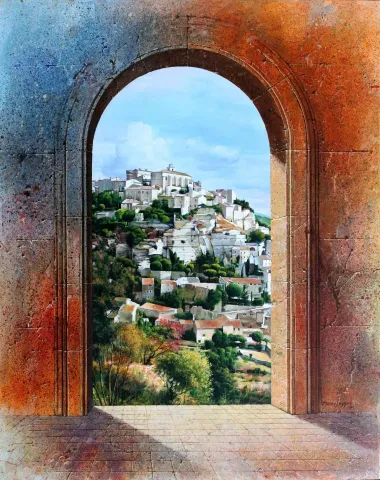 "Gordes - Fransiz Koyu" eseri HASAN SAYGIN tarafından 2002 yılında 92x73 cm ölçülerinde Tuval üzeri yağlı boya tekniği ile yapılmıştır.