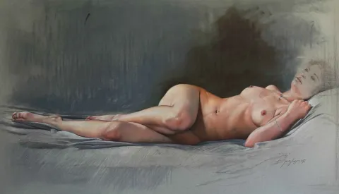 "Cindy-2" eseri HASAN SAYGIN tarafından 2015 yılında 105x60 cm ölçülerinde Kağıt üzeri pastel boya tekniği ile yapılmıştır.