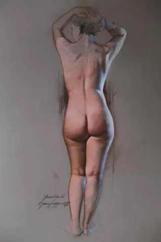"Anne Cecile-1" eseri HASAN SAYGIN tarafından 2015 yılında 68x40 cm ölçülerinde Kağıt üzeri pastel boya tekniği ile yapılmıştır.