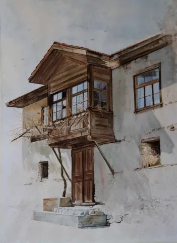 "Tefenni" eseri HASAN SAYGIN tarafından 2014 yılında 70x52 cm ölçülerinde Kağıt üzeri sulu boya tekniği ile yapılmıştır.