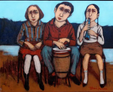 "İsimsiz" eseri ORHAN UMUT tarafından 2016 yılında 40x50 cm ölçülerinde Tuval üzeri akrilik boya tekniği ile yapılmıştır.