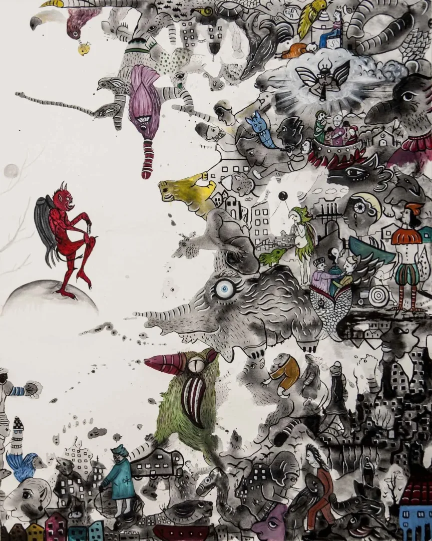 NESLİHAN ÖZGENÇ ERDOĞDU — “İsimsiz”, 2016 "İsimsiz" eseri NESLİHAN ÖZGENÇ ERDOĞDU tarafından 2016 yılında 100x80 cm ölçülerinde Tuval üzeri akrilik ve yağlı boya tekniği ile yapılmıştır.