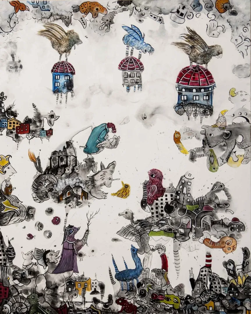 NESLİHAN ÖZGENÇ ERDOĞDU — “İsimsiz”, 2016 "İsimsiz" eseri NESLİHAN ÖZGENÇ ERDOĞDU tarafından 2016 yılında 100x80 cm ölçülerinde Tuval üzeri akrilik ve yağlı boya tekniği ile yapılmıştır.
