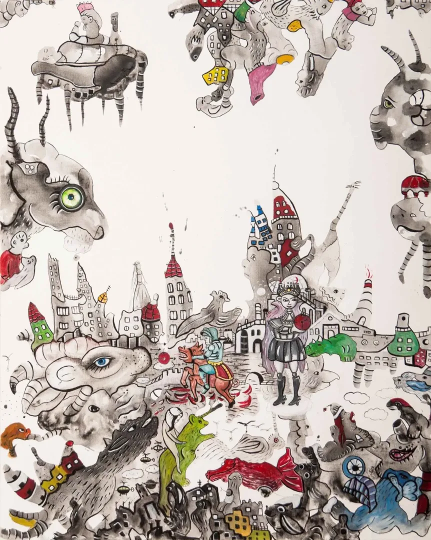 NESLİHAN ÖZGENÇ ERDOĞDU — “İsimsiz”, 2016 "İsimsiz" eseri NESLİHAN ÖZGENÇ ERDOĞDU tarafından 2016 yılında 100x80 cm ölçülerinde Tuval üzeri akrilik ve yağlı boya tekniği ile yapılmıştır.