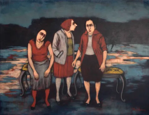 "İsimsiz" eseri ORHAN UMUT tarafından 2016 yılında 80x100 cm ölçülerinde Tuval üzeri akrilik boya tekniği ile yapılmıştır.