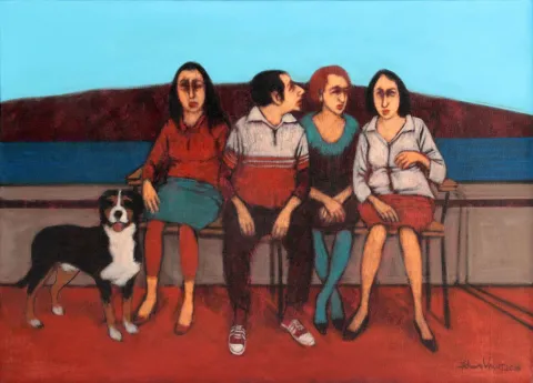 "İsimsiz" eseri ORHAN UMUT tarafından 2016 yılında 50x70 cm ölçülerinde Tuval üzeri akrilik boya tekniği ile yapılmıştır.