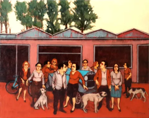 "İsimsiz" eseri ORHAN UMUT tarafından 2016 yılında 80x100 cm ölçülerinde Tuval üzeri akrilik boya tekniği ile yapılmıştır.