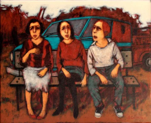 "İsimsiz" eseri ORHAN UMUT tarafından 2016 yılında 40x50 cm ölçülerinde Tuval üzeri akrilik boya tekniği ile yapılmıştır.