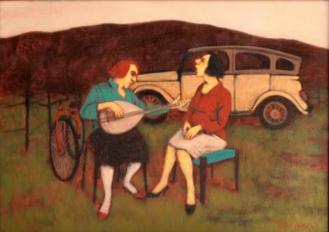 "İsimsiz" eseri ORHAN UMUT tarafından 2014 yılında 50x70 cm ölçülerinde Tuval üzeri akrilik boya tekniği ile yapılmıştır.