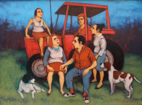"İsimsiz" eseri ORHAN UMUT tarafından 2016 yılında 60x80 cm ölçülerinde Tuval üzeri akrilik boya tekniği ile yapılmıştır.