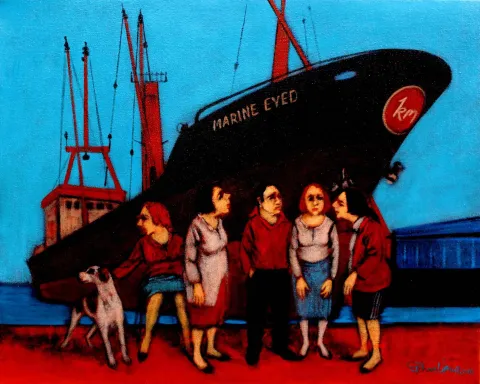 "İsimsiz" eseri ORHAN UMUT tarafından 2016 yılında 40x50 cm ölçülerinde Tuval üzeri akrilik boya tekniği ile yapılmıştır.