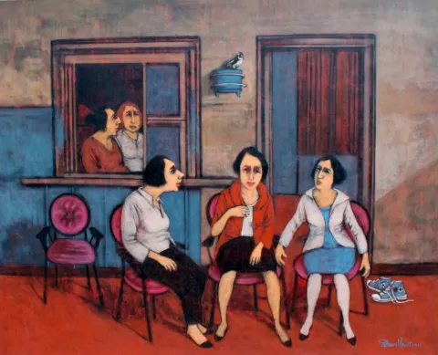 "İsimsiz" eseri ORHAN UMUT tarafından 2016 yılında 80x100 cm ölçülerinde Tuval üzeri akrilik boya tekniği ile yapılmıştır.