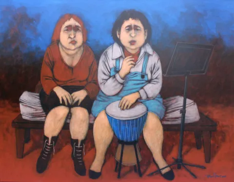 "İsimsiz" eseri ORHAN UMUT tarafından 2016 yılında 89x116 cm ölçülerinde Tuval üzeri akrilik boya tekniği ile yapılmıştır.