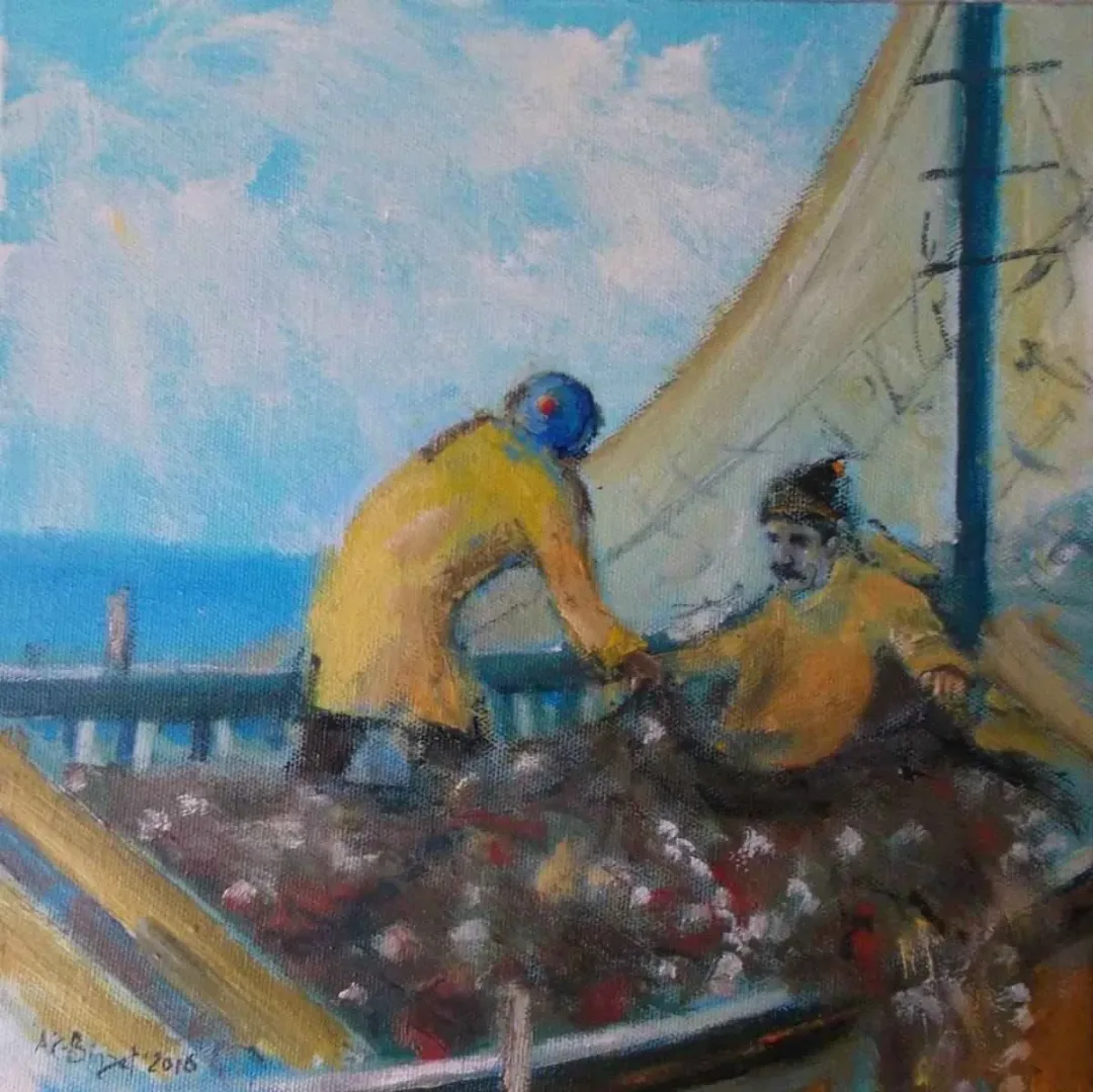 CELAL BİNZET — “isimsiz”, 2016 "isimsiz" eseri CELAL BİNZET tarafından 2016 yılında 25x25 cm ölçülerinde Tuval üzeri yağlı boya tekniği ile yapılmıştır.