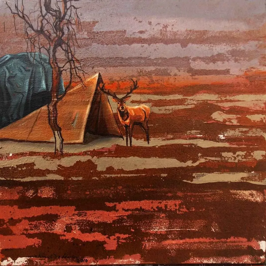 MAHMUT ÖZDEMİR — “isimsiz”, 2016 "isimsiz" eseri MAHMUT ÖZDEMİR tarafından 2016 yılında 25x25 cm ölçülerinde Tuval üzeri yağlı boya tekniği ile yapılmıştır.
