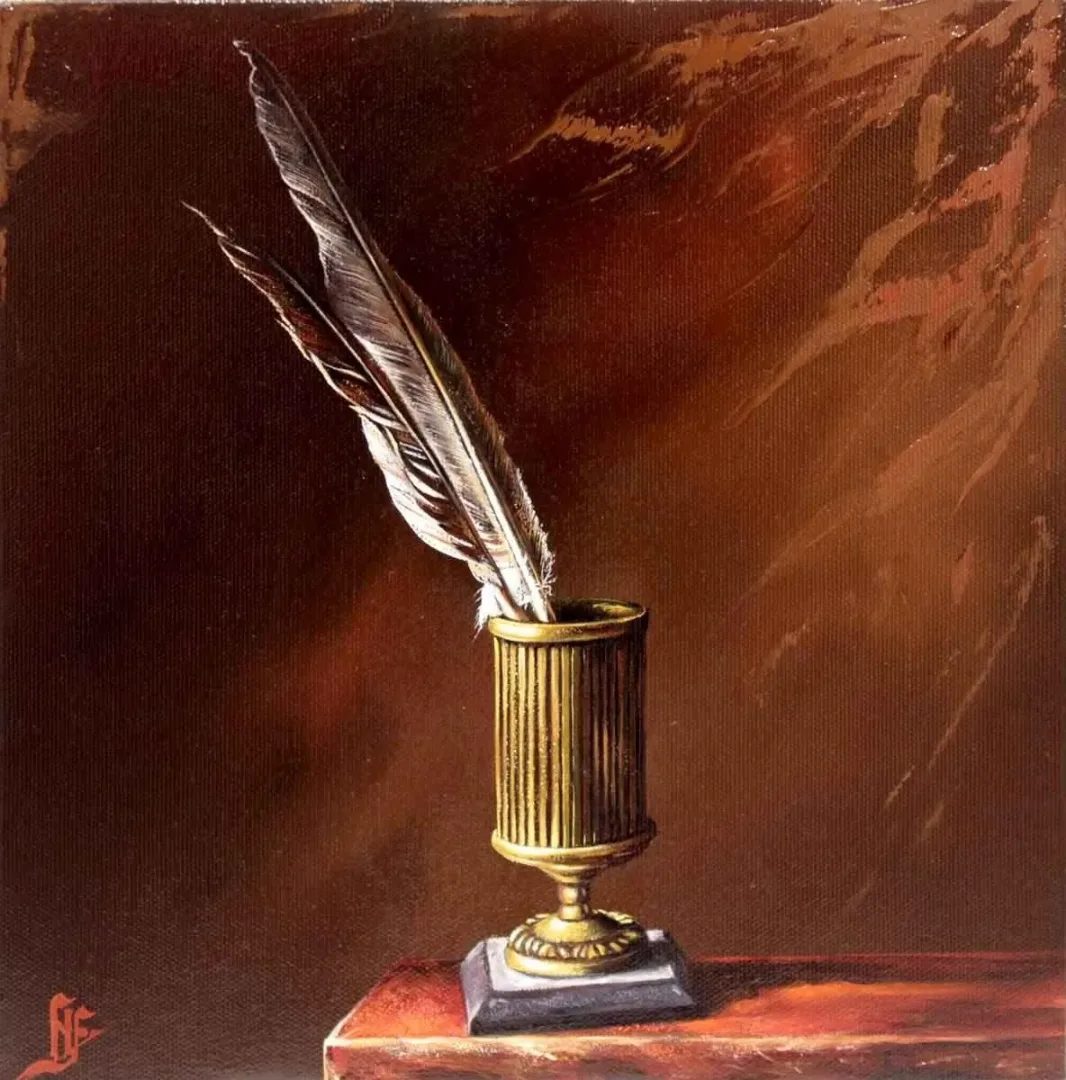 HÜSEYİN FEYZULLAH — “Natürmort”, 2016 "Natürmort" eseri HÜSEYİN FEYZULLAH tarafından 2016 yılında 25x25 cm ölçülerinde Tuval üzeri yağlı boya tekniği ile yapılmıştır.