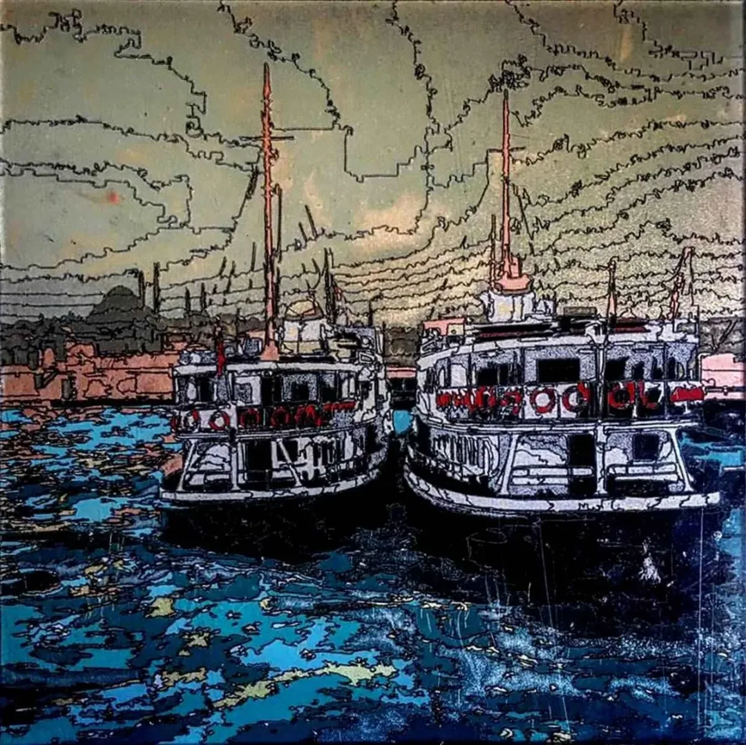 EMRE LÜLE — “isimsiz”, 2016 "isimsiz" eseri EMRE LÜLE tarafından 2016 yılında 25x25 cm ölçülerinde Poliplastik tekniği ile yapılmıştır.
