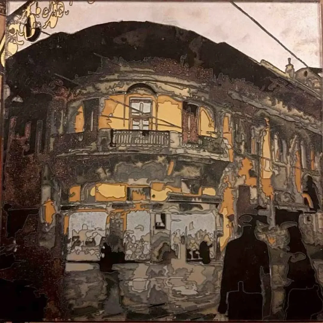 EMRE LÜLE — “isimsiz”, 2016 "isimsiz" eseri EMRE LÜLE tarafından 2016 yılında 25x25 cm ölçülerinde Poliplastik tekniği ile yapılmıştır.