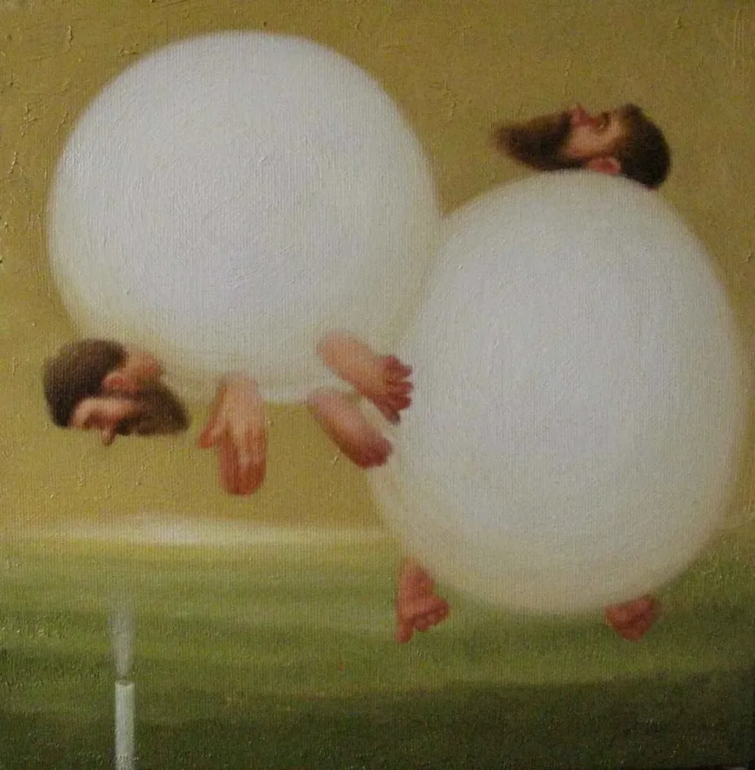 ÖMER EKEN — “Uhreviyete yolculuk”, 2016 "Uhreviyete yolculuk" eseri ÖMER EKEN tarafından 2016 yılında 25x25 cm ölçülerinde Tuval üzeri yağlı boya tekniği ile yapılmıştır.