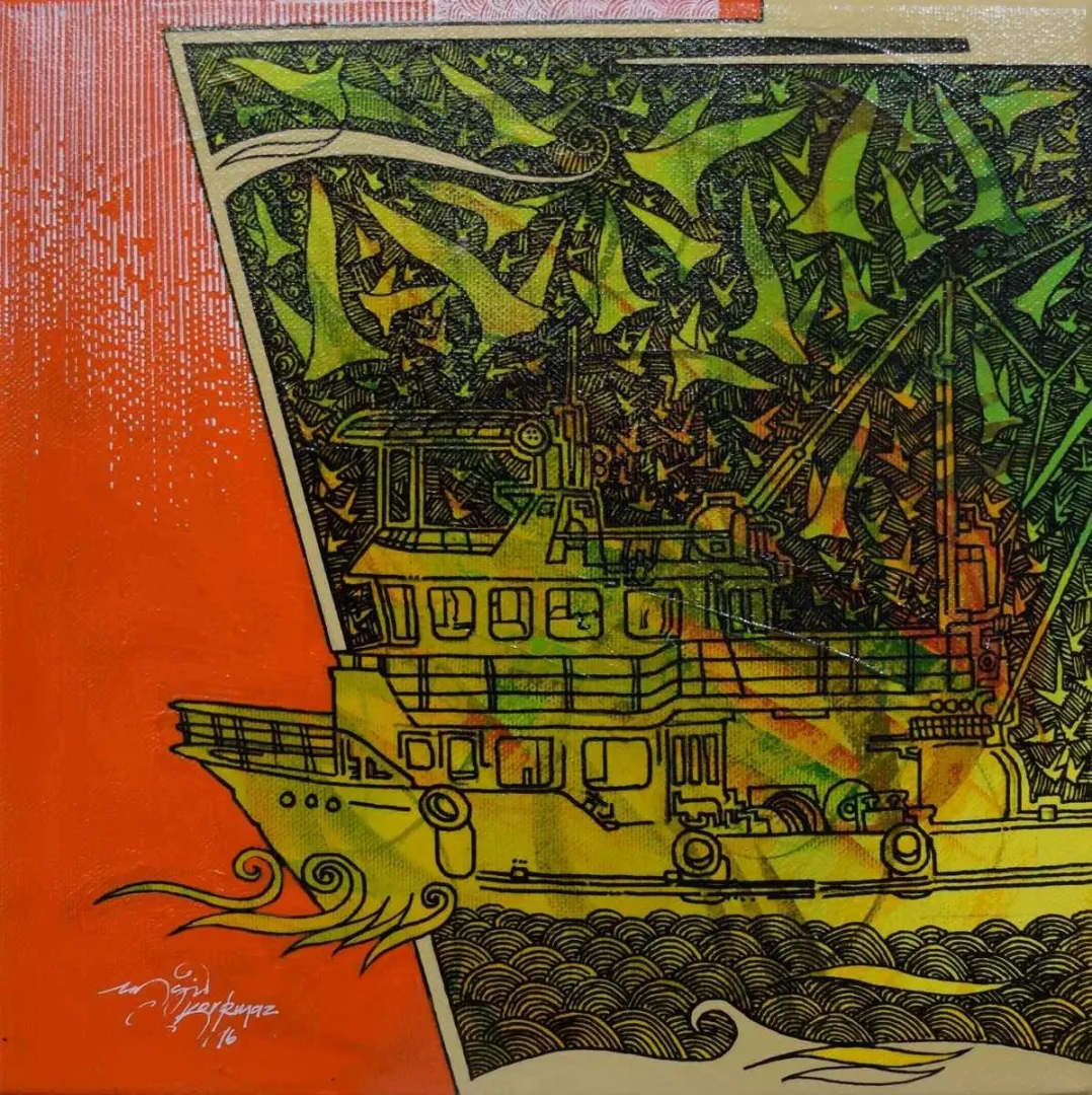 ENGİN KORKMAZ — “isimsiz”, 2016 "isimsiz" eseri ENGİN KORKMAZ tarafından 2016 yılında 25x25 cm ölçülerinde Tuval üzeri akrilik boya tekniği ile yapılmıştır.