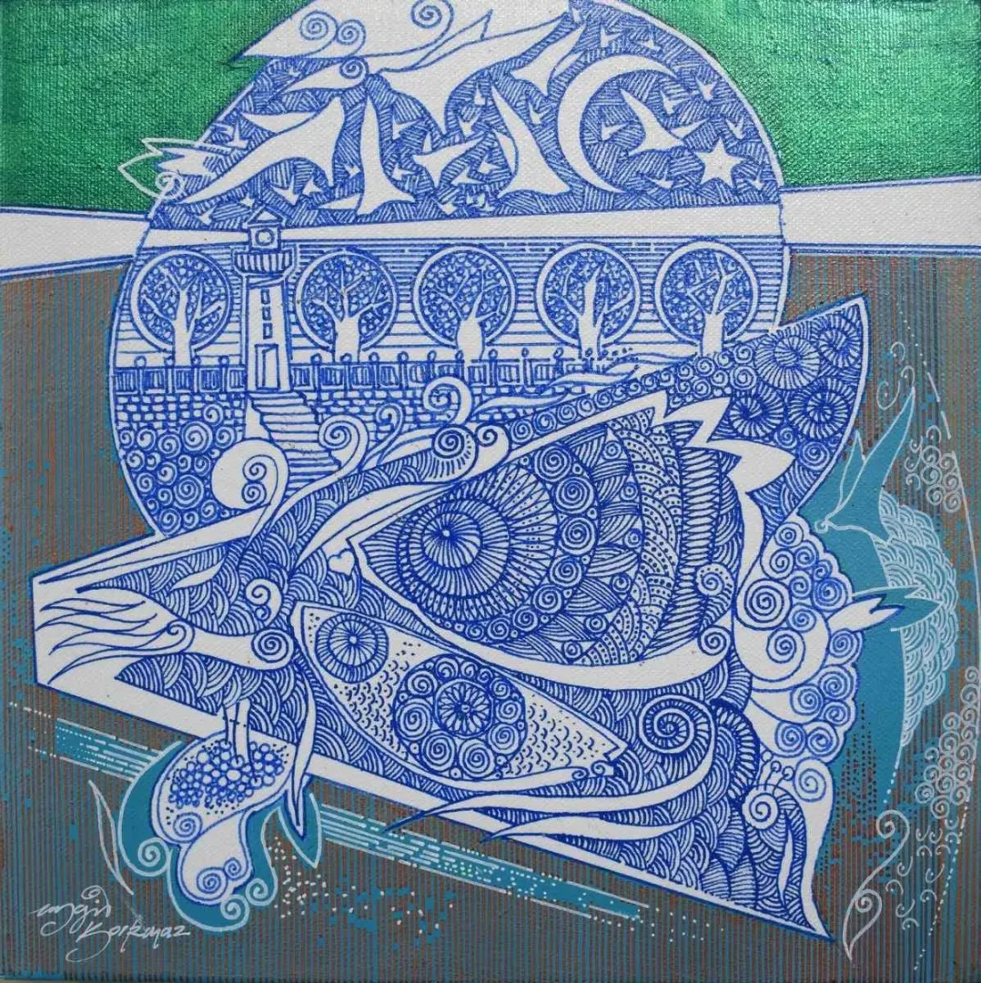 ENGİN KORKMAZ — “isimsiz”, 2016 "isimsiz" eseri ENGİN KORKMAZ tarafından 2016 yılında 25x25 cm ölçülerinde Tuval üzeri akrilik boya tekniği ile yapılmıştır.