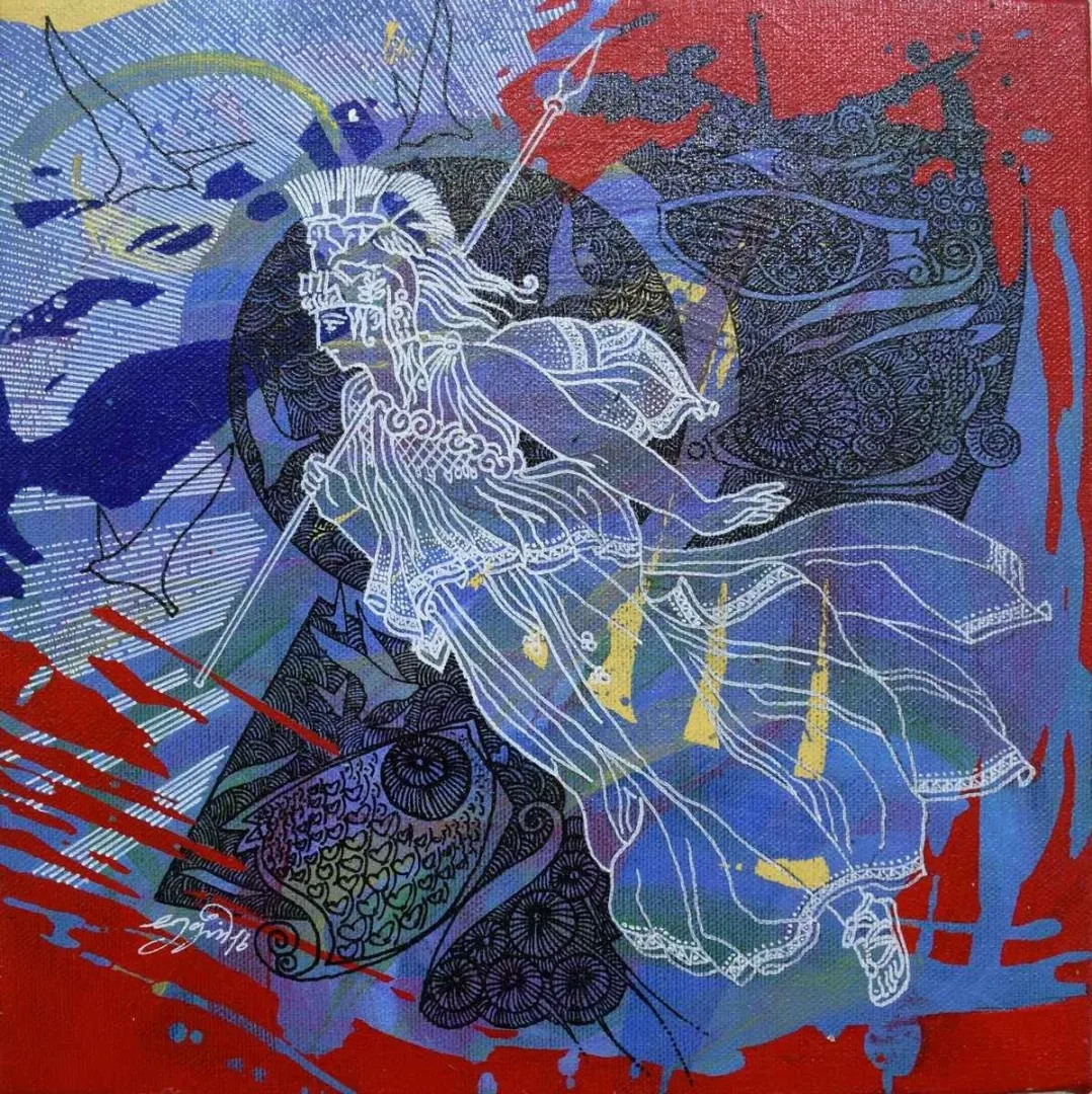 ENGİN KORKMAZ — “isimsiz”, 2016 "isimsiz" eseri ENGİN KORKMAZ tarafından 2016 yılında 25x25 cm ölçülerinde Tuval üzeri akrilik boya tekniği ile yapılmıştır.