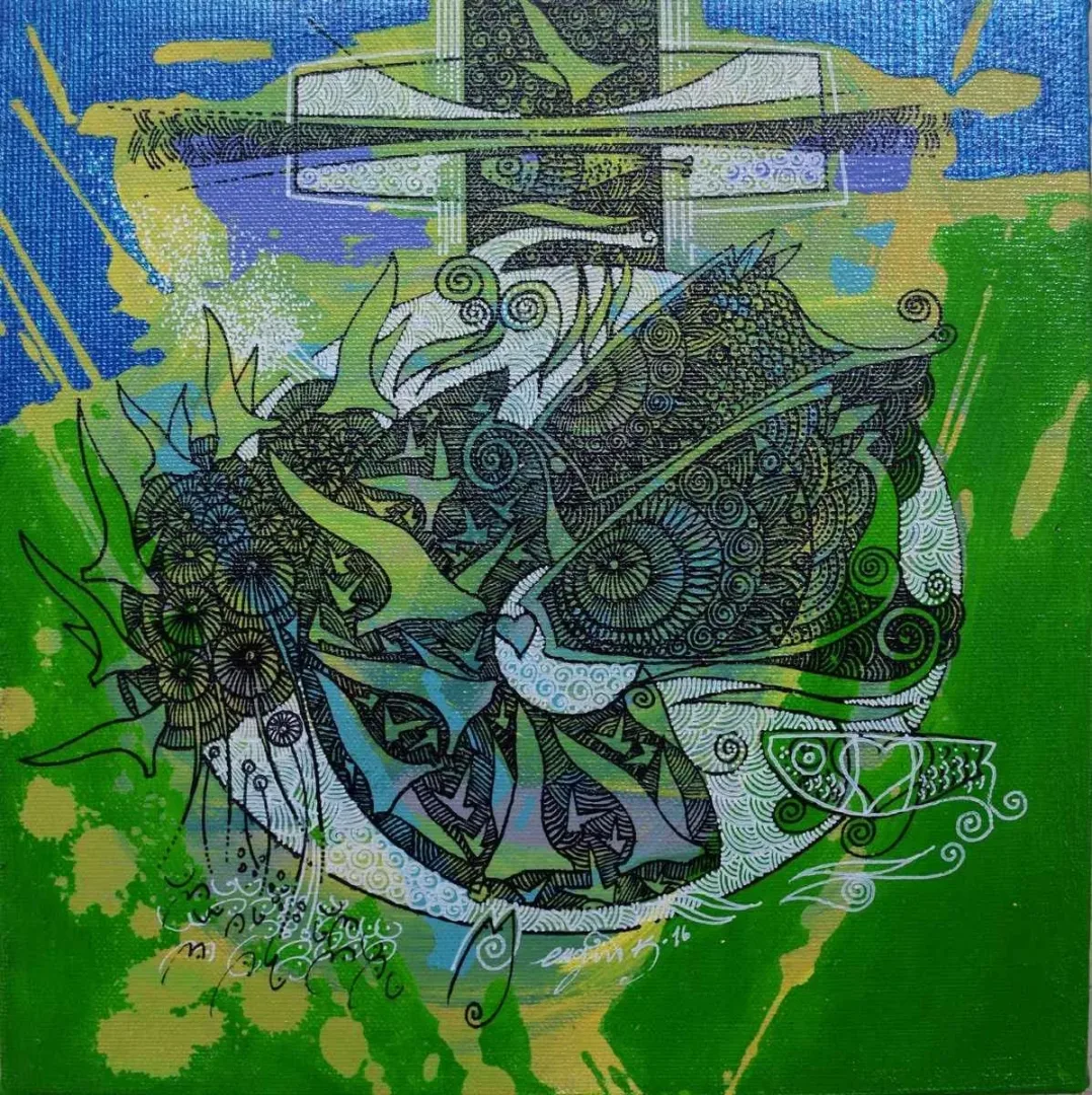 ENGİN KORKMAZ — “isimsiz”, 2016 "isimsiz" eseri ENGİN KORKMAZ tarafından 2016 yılında 25x25 cm ölçülerinde Tuval üzeri akrilik boya tekniği ile yapılmıştır.