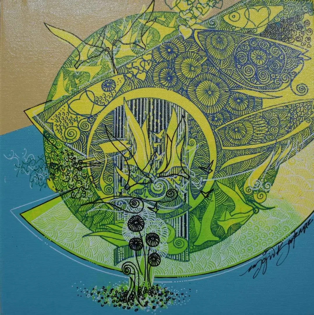 ENGİN KORKMAZ — “isimsiz”, 2016 "isimsiz" eseri ENGİN KORKMAZ tarafından 2016 yılında 25x25 cm ölçülerinde Tuval üzeri akrilik boya tekniği ile yapılmıştır.