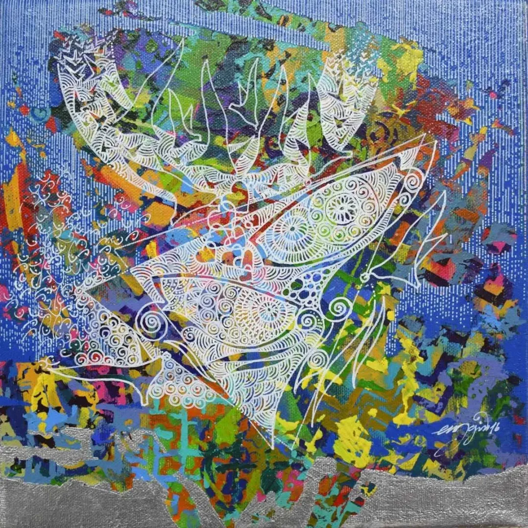 ENGİN KORKMAZ — “isimsiz”, 2016 "isimsiz" eseri ENGİN KORKMAZ tarafından 2016 yılında 25x25 cm ölçülerinde Tuval üzeri akrilik boya tekniği ile yapılmıştır.