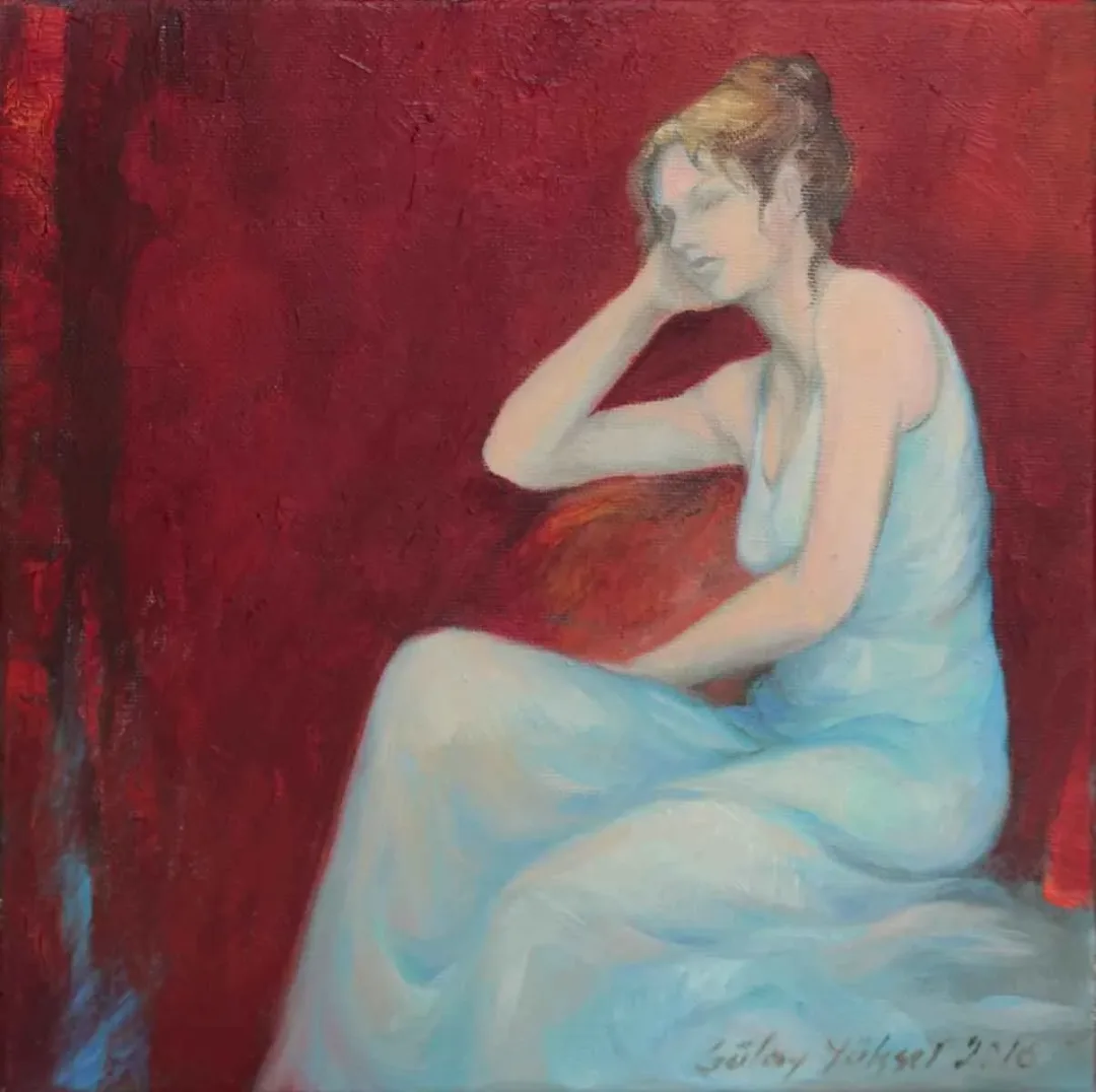 GÜLAY YÜKSEL — “isimsiz”, 2016 "isimsiz" eseri GÜLAY YÜKSEL tarafından 2016 yılında 25x25 cm ölçülerinde Tuval üzeri yağlı boya tekniği ile yapılmıştır.