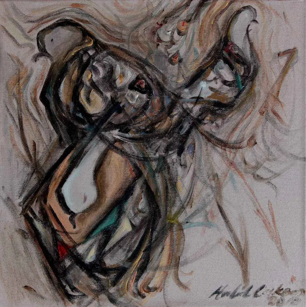 HALİL COŞKUN — “isimsiz”, 2016 "isimsiz" eseri HALİL COŞKUN tarafından 2016 yılında 25x25 cm ölçülerinde Tuval üzeri akrilik boya tekniği ile yapılmıştır.