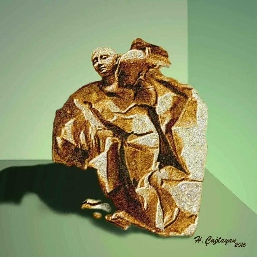 HASAN ÇAĞLAYAN — “Atatürk”, 2016 "Atatürk" eseri HASAN ÇAĞLAYAN tarafından 2016 yılında 25x25 cm ölçülerinde Tuval üzeri karışık teknik tekniği ile yapılmıştır.
