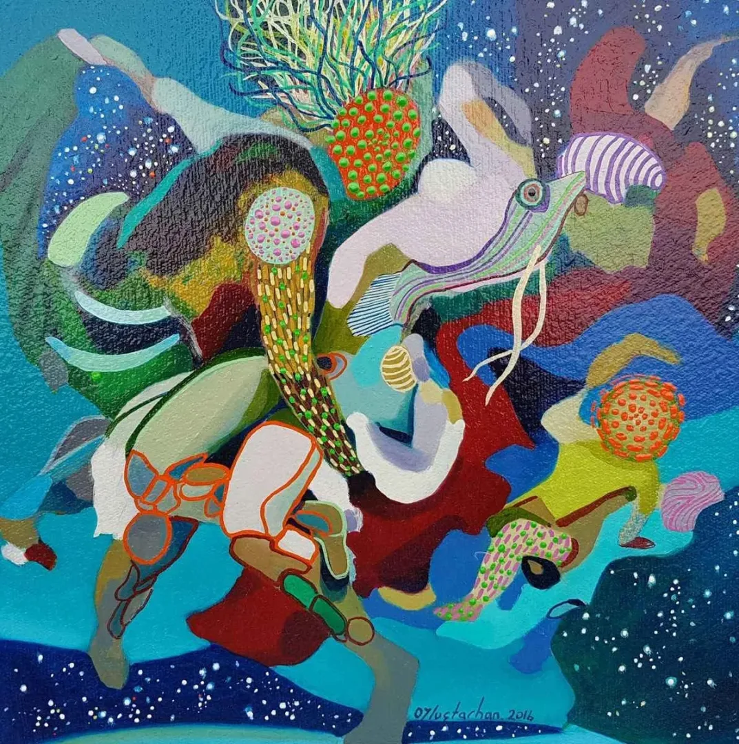 LEVENT OYLUÇTARHAN — “isimsiz”, 2016 "isimsiz" eseri LEVENT OYLUÇTARHAN tarafından 2016 yılında 25x25 cm ölçülerinde Tuval üzeri yağlı boya tekniği ile yapılmıştır.