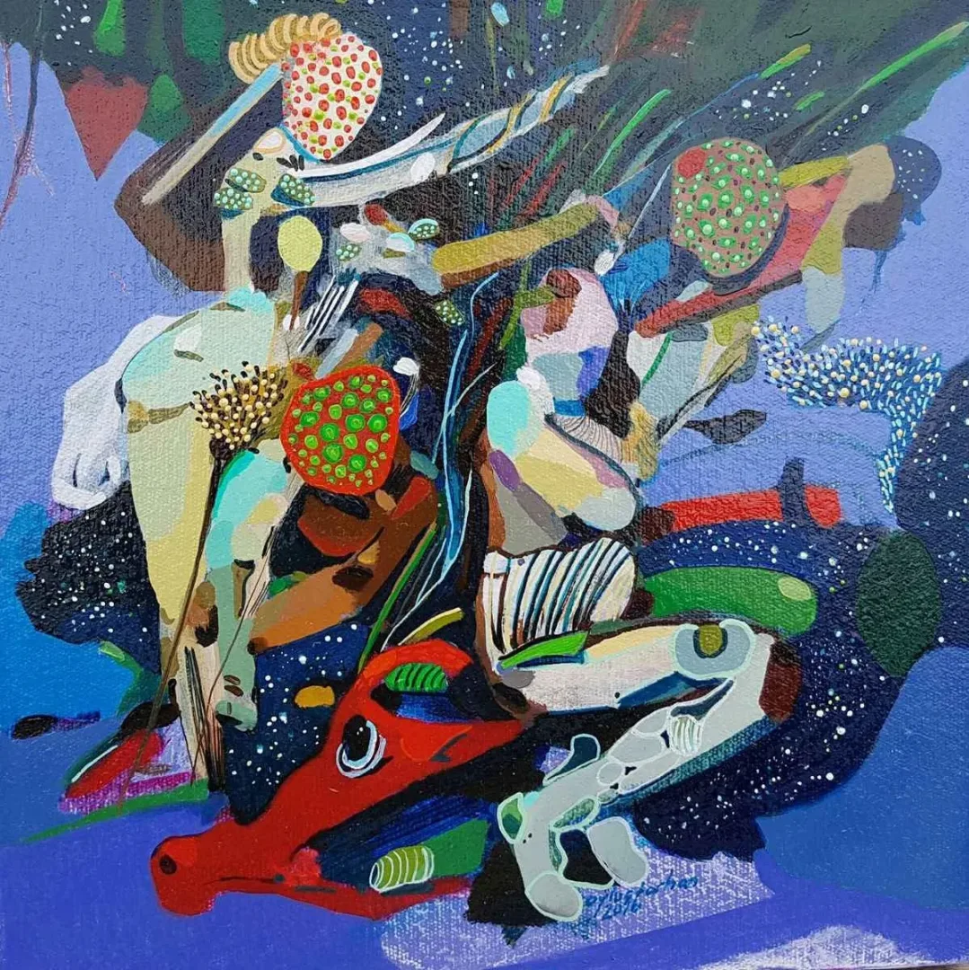 LEVENT OYLUÇTARHAN — “isimsiz”, 2016 "isimsiz" eseri LEVENT OYLUÇTARHAN tarafından 2016 yılında 25x25 cm ölçülerinde Tuval üzeri yağlı boya tekniği ile yapılmıştır.