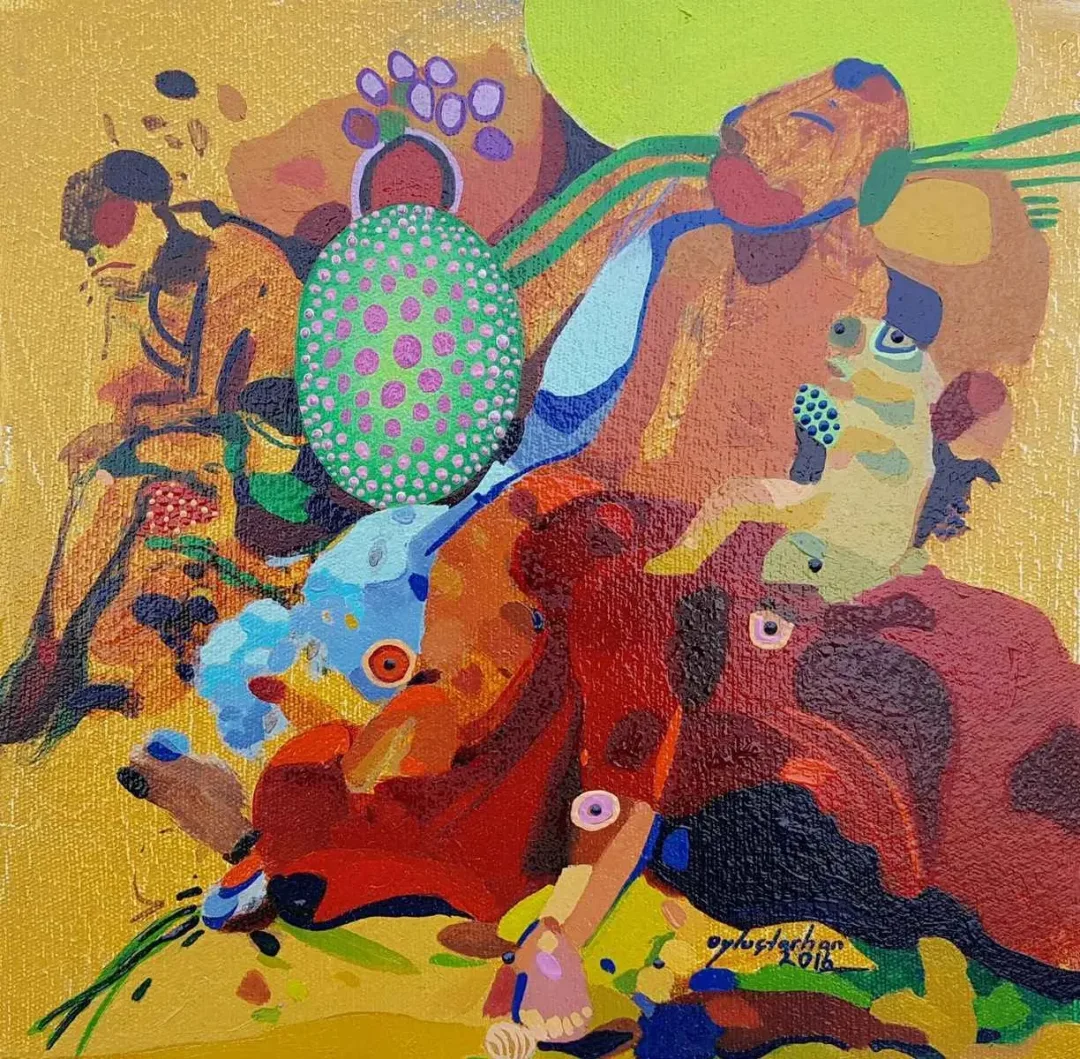 LEVENT OYLUÇTARHAN — “isimsiz”, 2016 "isimsiz" eseri LEVENT OYLUÇTARHAN tarafından 2016 yılında 25x25 cm ölçülerinde Tuval üzeri yağlı boya tekniği ile yapılmıştır.