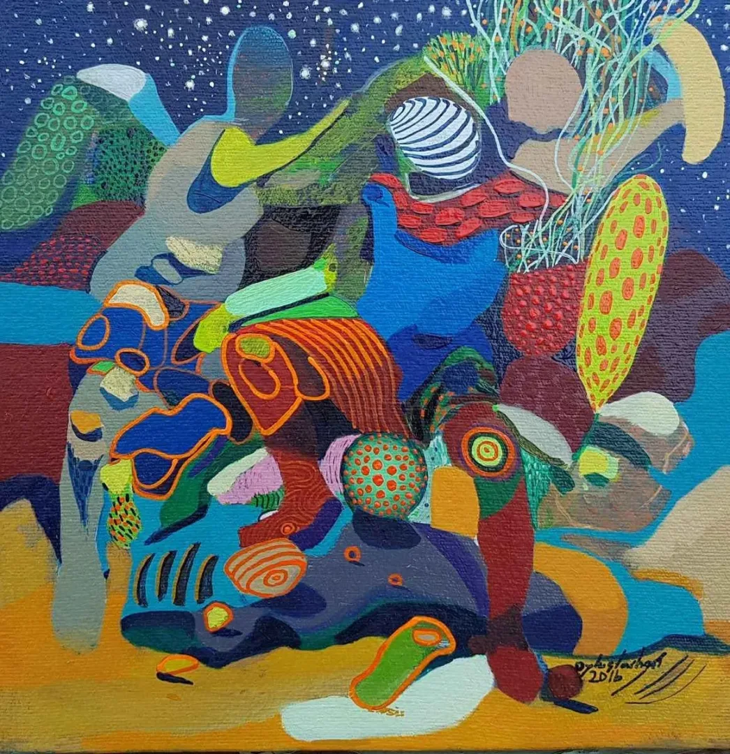 LEVENT OYLUÇTARHAN — “isimsiz”, 2016 "isimsiz" eseri LEVENT OYLUÇTARHAN tarafından 2016 yılında 25x25 cm ölçülerinde Tuval üzeri yağlı boya tekniği ile yapılmıştır.