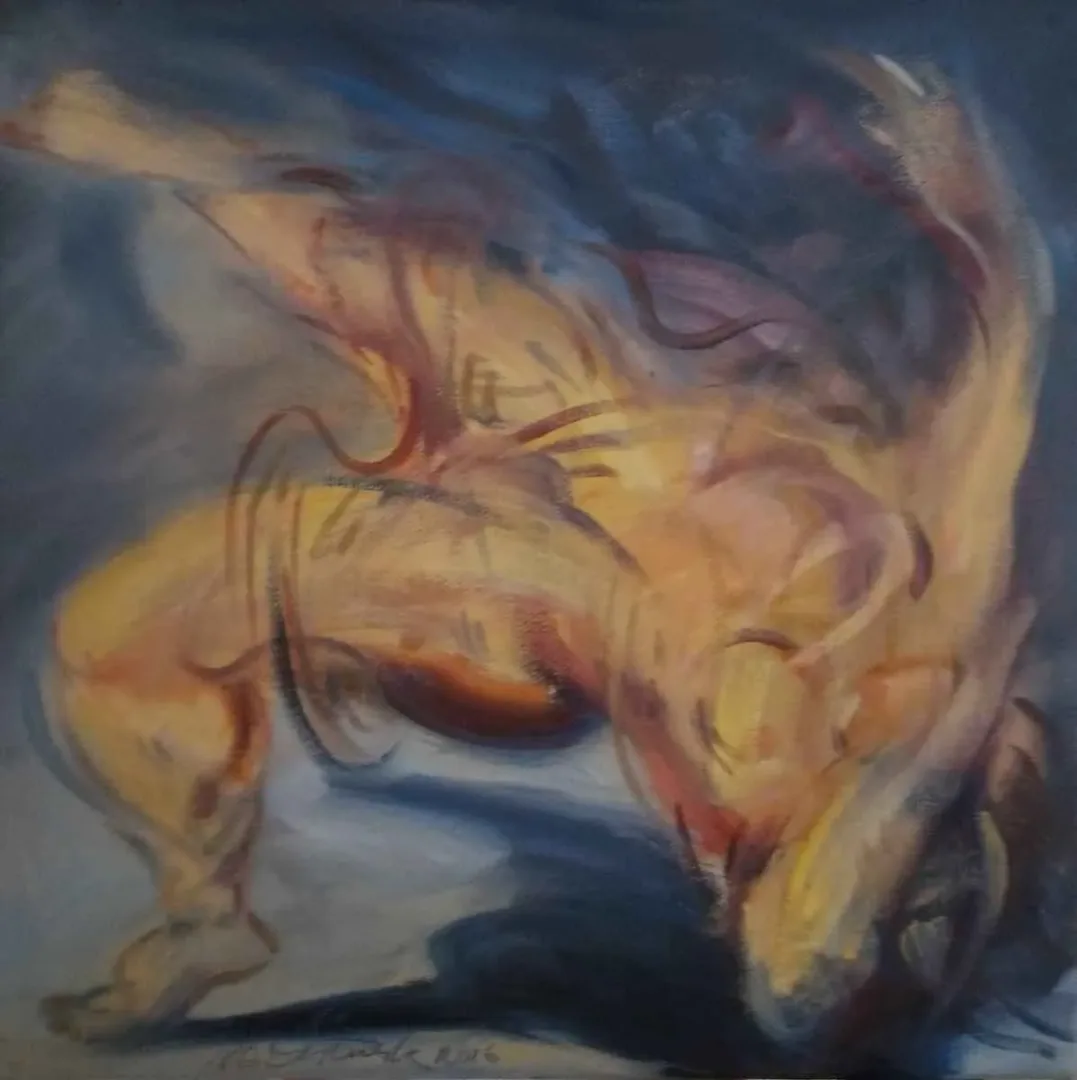 MAHMUT ÖZTÜRK — “Sert Düşüş”, 2016 "Sert Düşüş" eseri MAHMUT ÖZTÜRK tarafından 2016 yılında 25x25 cm ölçülerinde Tuval üzeri yağlı boya tekniği ile yapılmıştır.
