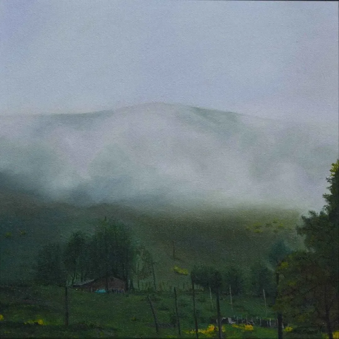 MEDİNE ÖZEN — “Yayla”, 2016 "Yayla" eseri MEDİNE ÖZEN tarafından 2016 yılında 25x25 cm ölçülerinde Tuval üzeri yağlı boya tekniği ile yapılmıştır.
