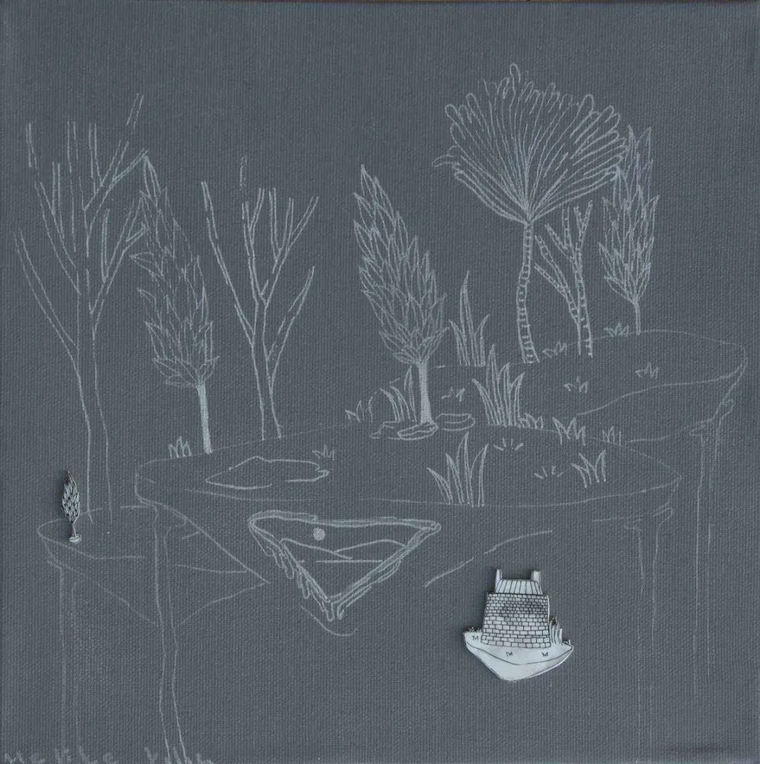 MELİKE KILIÇ — “isimsiz”, 2016 "isimsiz" eseri MELİKE KILIÇ tarafından 2016 yılında 25x25 cm ölçülerinde Tuval üzeri karışık teknik tekniği ile yapılmıştır.