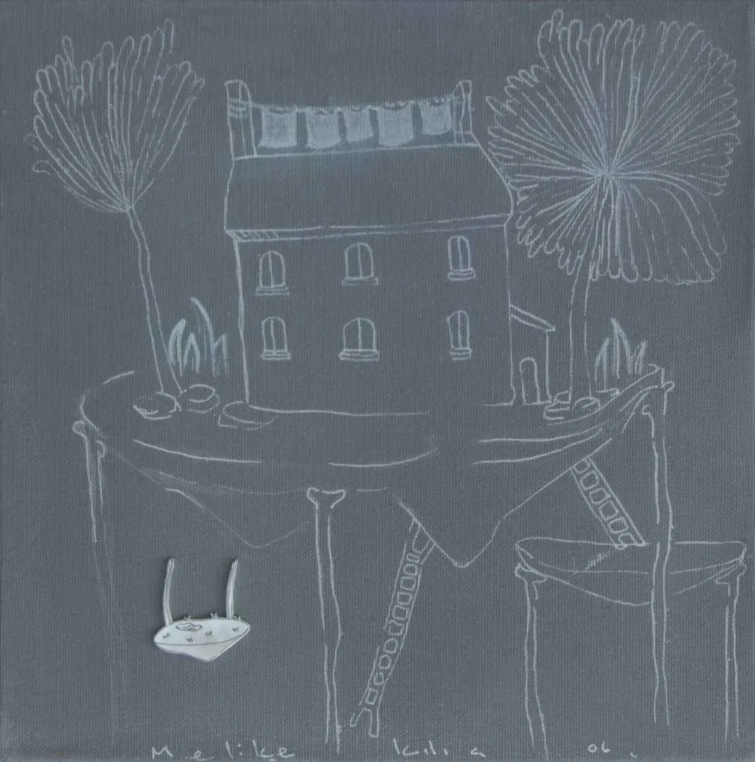 MELİKE KILIÇ — “isimsiz”, 2016 "isimsiz" eseri MELİKE KILIÇ tarafından 2016 yılında 25x25 cm ölçülerinde Tuval üzeri karışık teknik tekniği ile yapılmıştır.