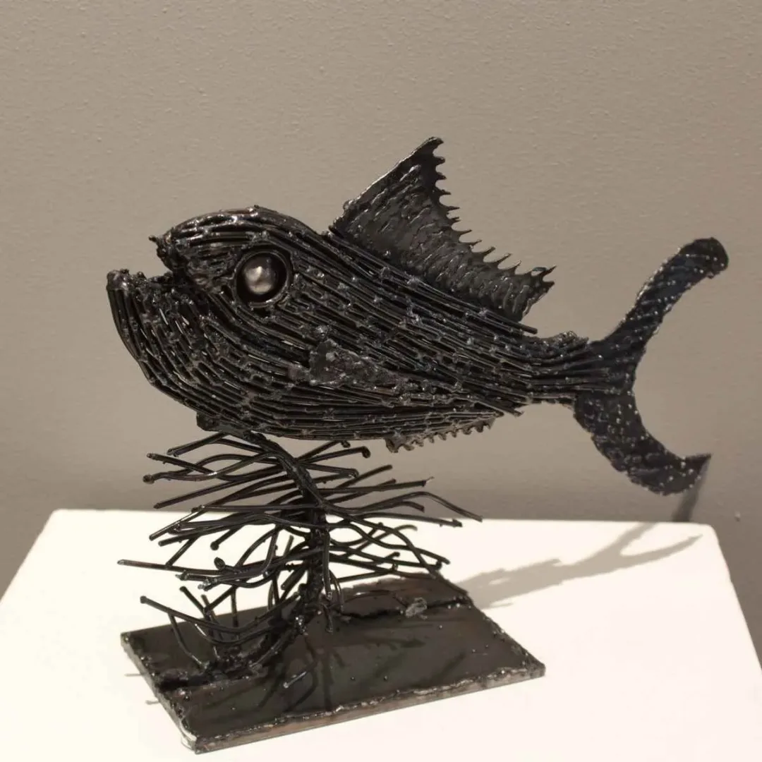 MURAT YILDIRIMÇAKAR — “Balık”, 2016 "Balık" eseri MURAT YILDIRIMÇAKAR tarafından 2016 yılında 34x23x11 cm ölçülerinde Metal tekniği ile yapılmıştır.