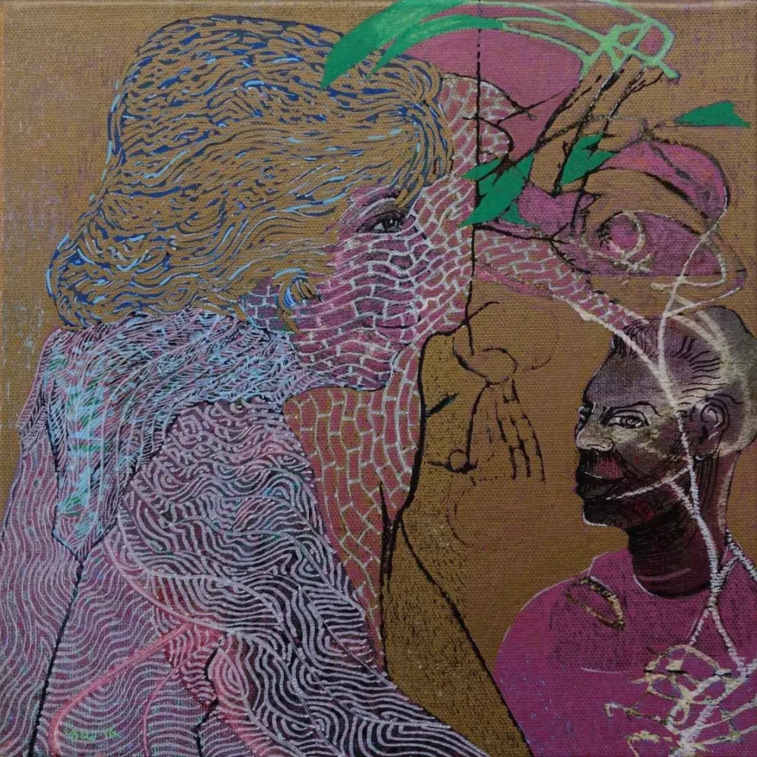 NECMETTİN ÖZLÜ — “isimsiz”, 2016 "isimsiz" eseri NECMETTİN ÖZLÜ tarafından 2016 yılında 25x25 cm ölçülerinde Tuval üzeri karışık teknik tekniği ile yapılmıştır.