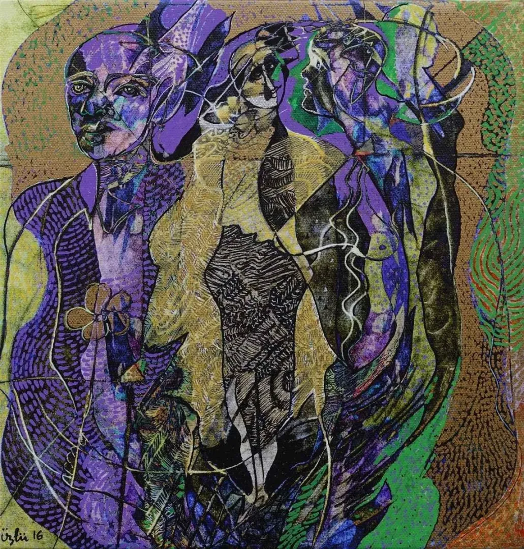 NECMETTİN ÖZLÜ — “isimsiz”, 2016 "isimsiz" eseri NECMETTİN ÖZLÜ tarafından 2016 yılında 25x25 cm ölçülerinde Tuval üzeri karışık teknik tekniği ile yapılmıştır.