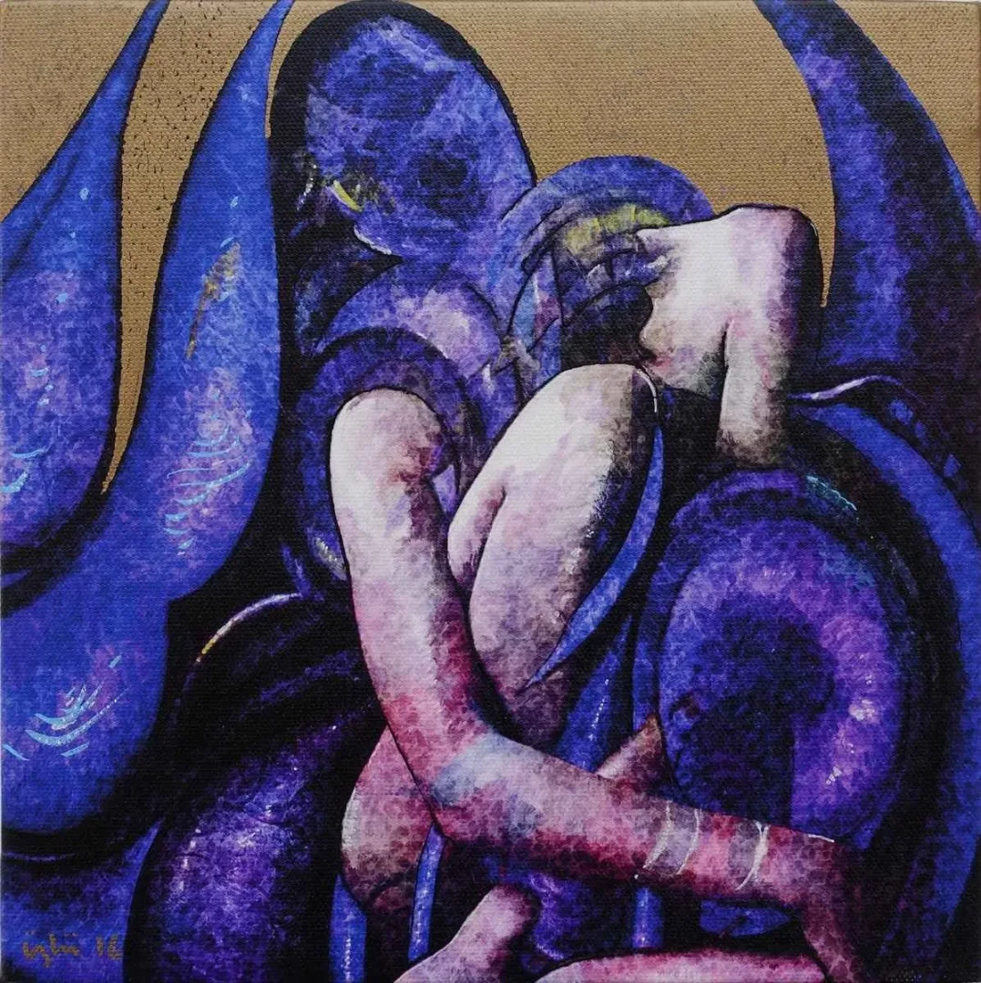 NECMETTİN ÖZLÜ — “isimsiz”, 2016 "isimsiz" eseri NECMETTİN ÖZLÜ tarafından 2016 yılında 25x25 cm ölçülerinde Tuval üzeri karışık teknik tekniği ile yapılmıştır.