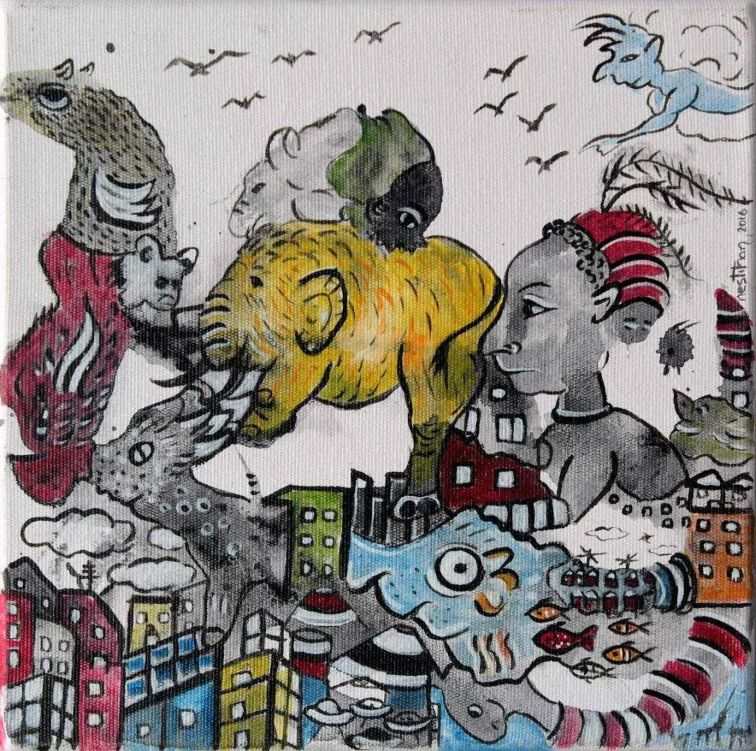 NESLİHAN ÖZGENÇ ERDOĞDU — “isimsiz”, 2016 "isimsiz" eseri NESLİHAN ÖZGENÇ ERDOĞDU tarafından 2016 yılında 25x25 cm ölçülerinde Tuval üzeri yağlı boya tekniği ile yapılmıştır.